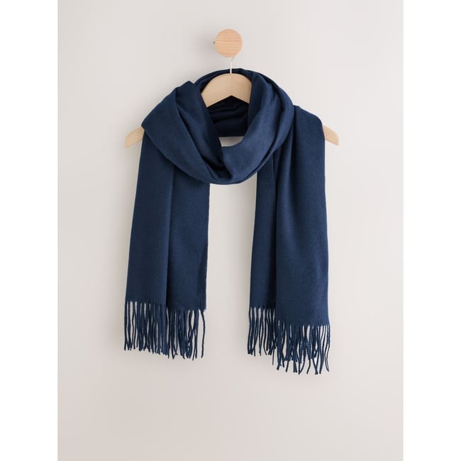 Écharpe épaisse bleu marine <span itemprop=