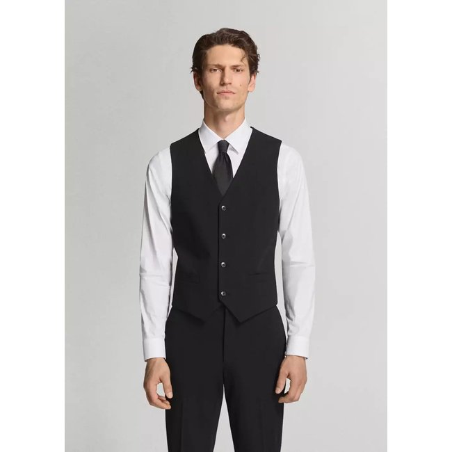 Gilet de costume Paris slim fit noir <span itemprop=