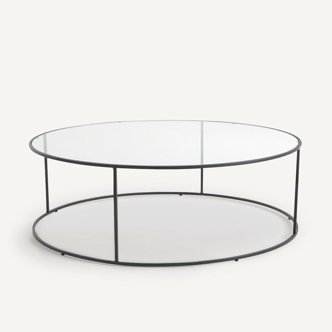 Table basse de jardin ronde, Ambrogia  noir <span itemprop=