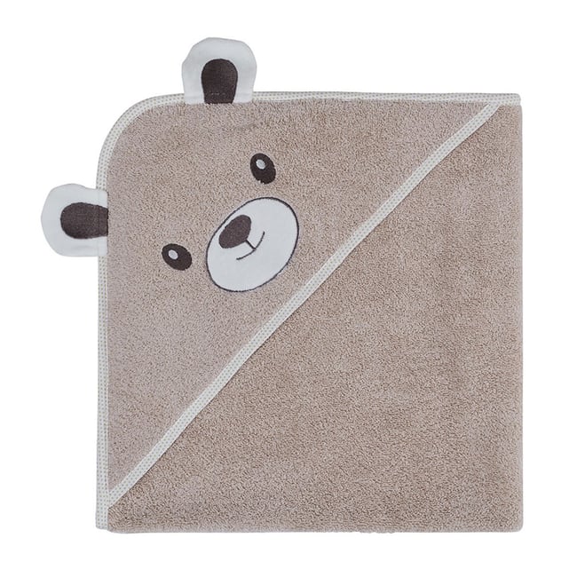 Cape de bain bébé BOBBY L'OURS sable <span itemprop=