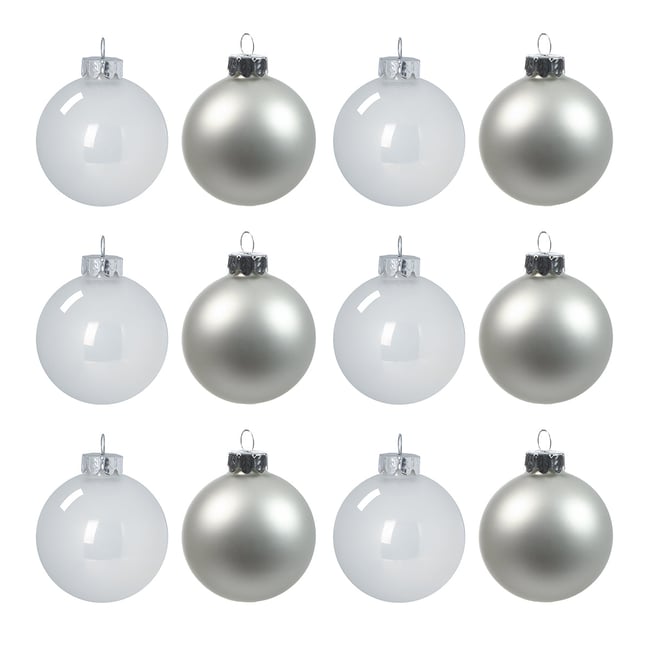 Set de 12 boules de noel en verre D6 NOËL - SIA DECO