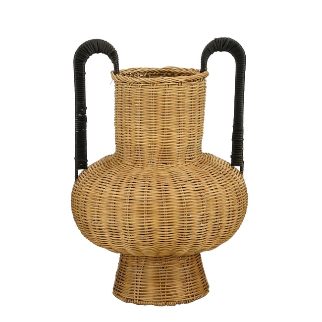 Vase décoratif en rotin tressé LOULOU Couleur marron clair <span itemprop=