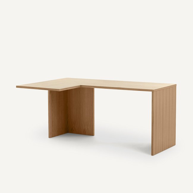 Plateau d'angle plaqué chêne L165 cm, Working Couleur chêne naturel <span itemprop=
