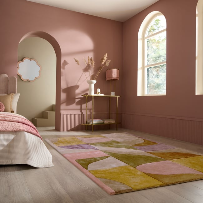 Tapis en viscose ILLUMINATE Couleur multicolore <span itemprop=