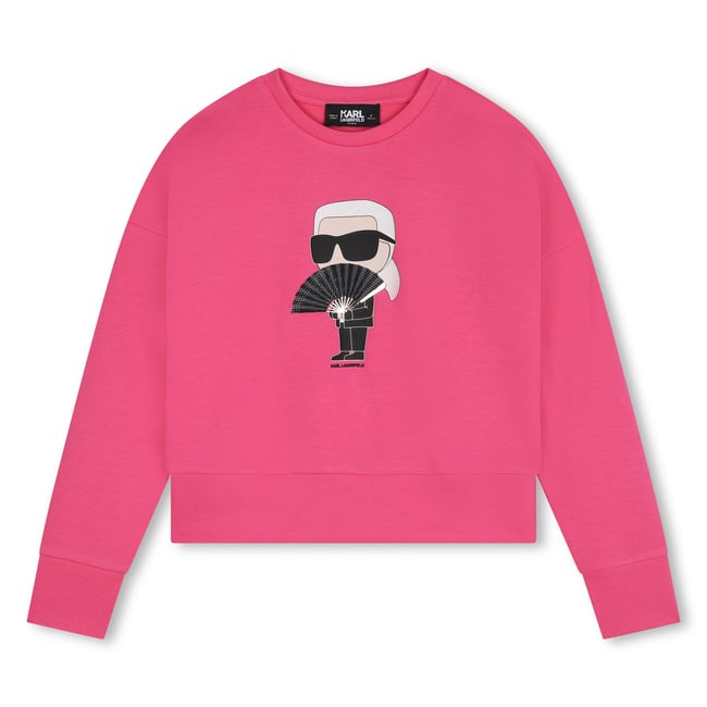 Sweat-shirt imprimé à strass primerose <span itemprop=