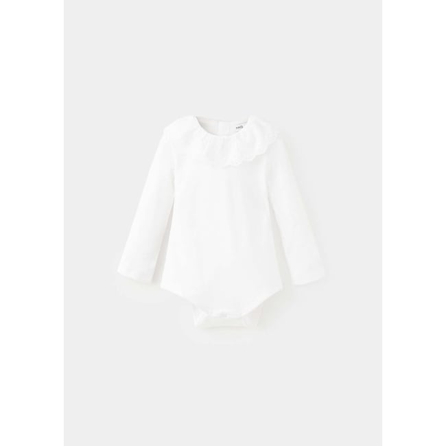 Body col Claudine broderie blanc cassé <span itemprop=