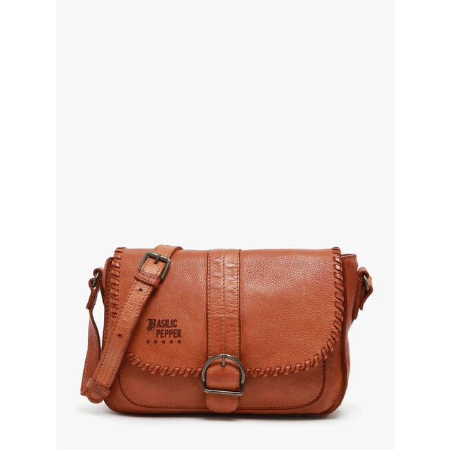 Sac bandoulière Utility cuir - BASILIC PEPPER