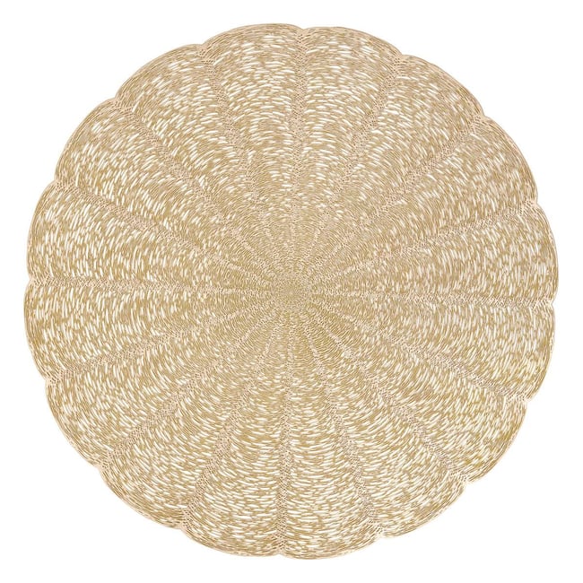 Set de table rond NEST doré <span itemprop=