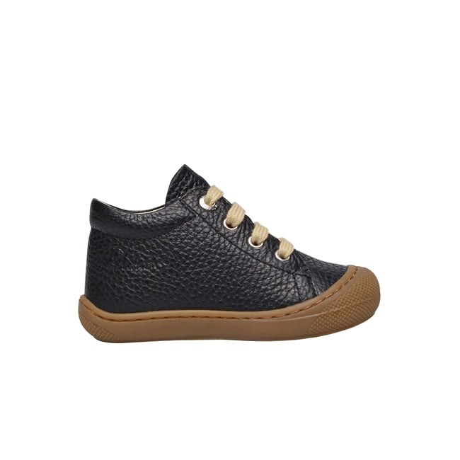 Chaussures Premiers Pas En Cuir Cocoon noir <span itemprop=