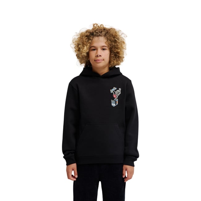 Sweat capuche HANDPLANT. noir black <span itemprop=