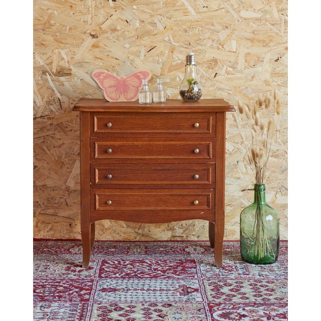 Petite travailleuse en bois Brigitte N°335 - Bon état Couleur bois clair <span itemprop=