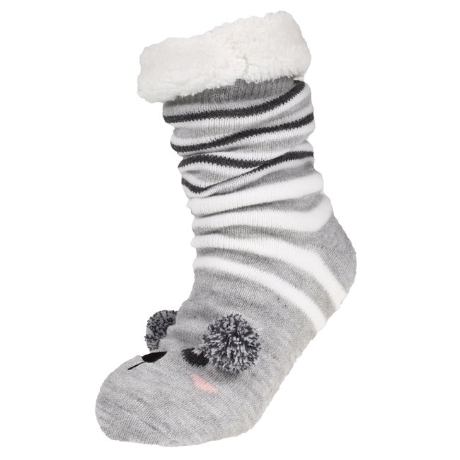 Chaussettes d'intérieur gris <span itemprop=