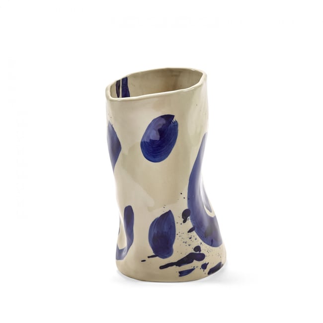 Vase en grès M Sophia Couleur bleu <span itemprop=