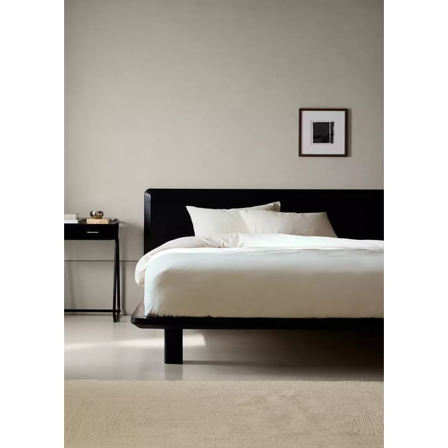 Housse de couette coton lavé lit 135/140 cm sable <span itemprop=