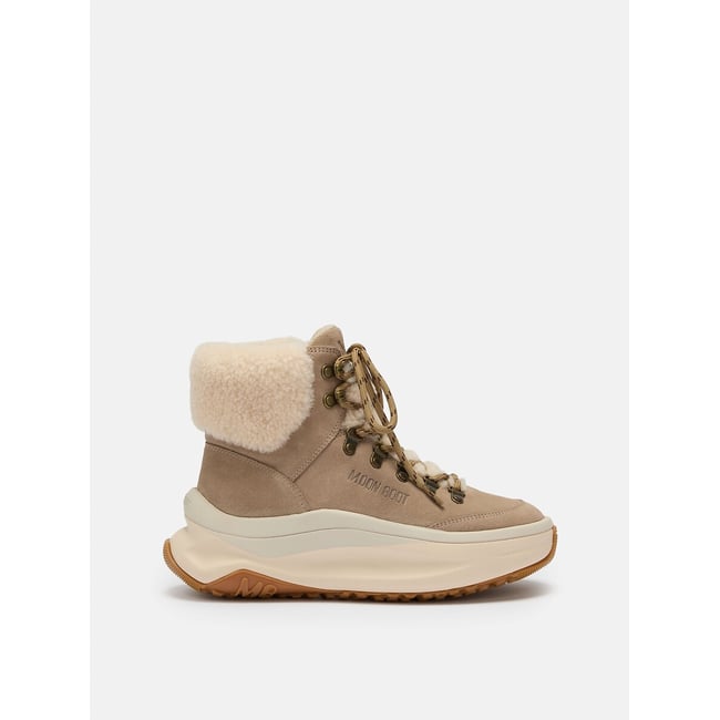 MB Moon247 City Shearling Mid Ankle Boots, sand, MOON BOOT