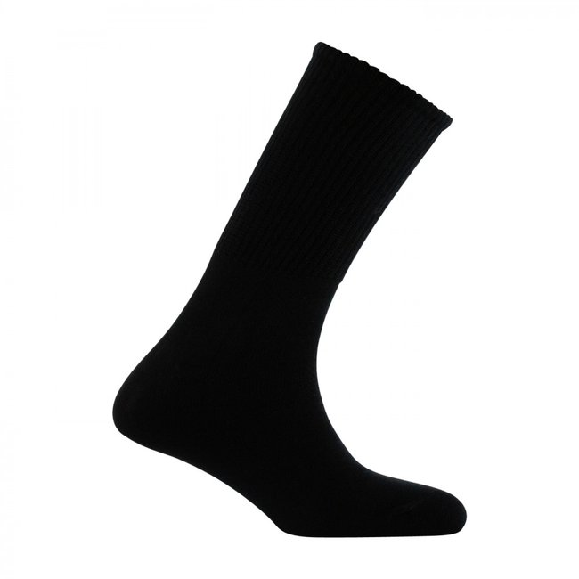 Chaussettes en coton forme tube sans talon MADE IN FRANCE noir <span itemprop=