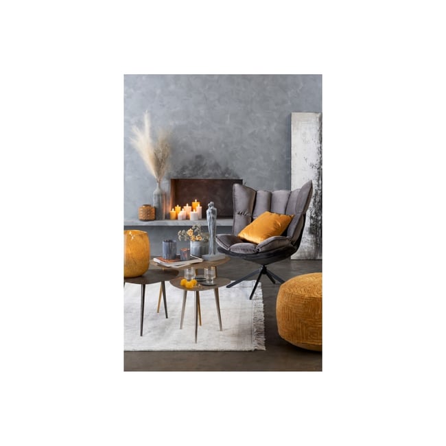 Fauteuil de relaxation pied métal noir et tissu et simili - FENIX - HELLIN, DEPUIS 1862