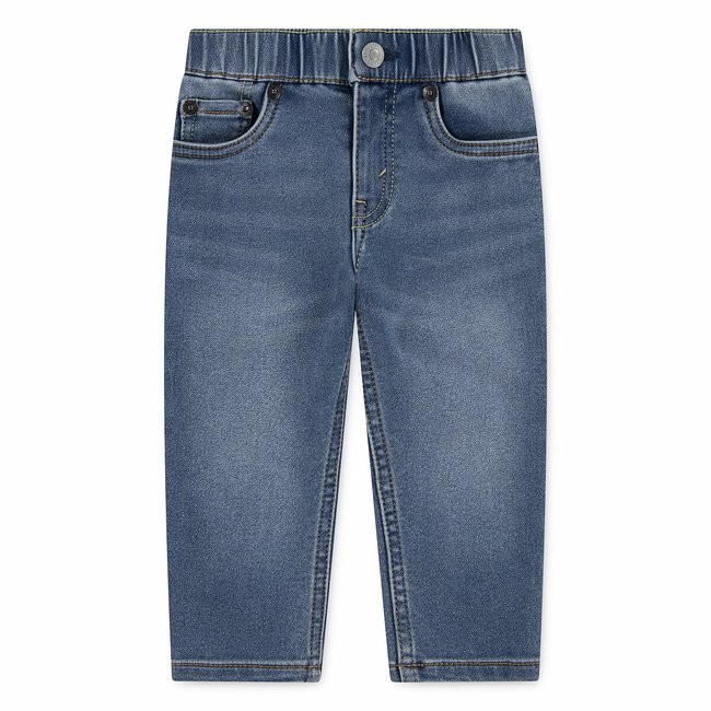 Pantaloni in denim blu denim LEVI'S KIDS