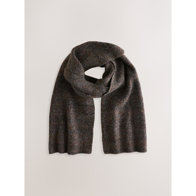 Écharpe en maille marron chocolat <span itemprop=