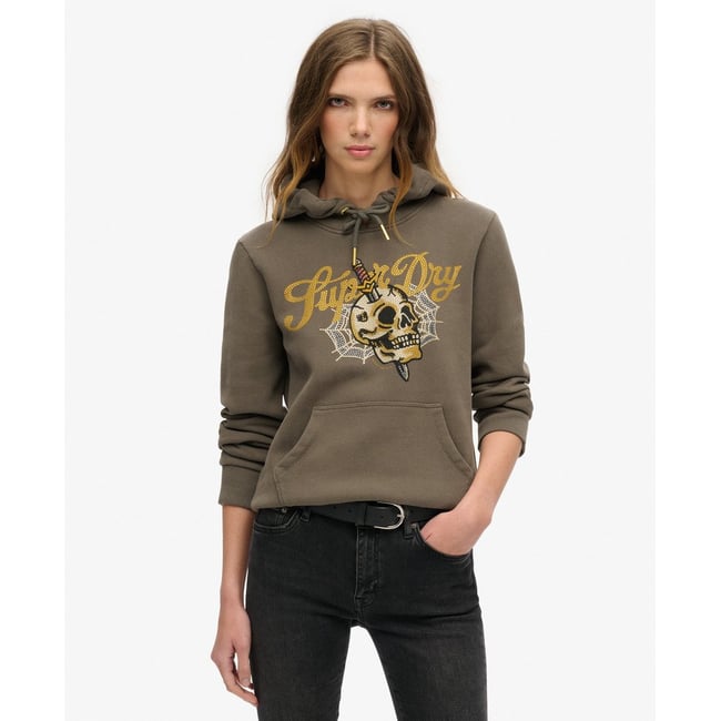 Sweat à capuche à motif Tattoo Script - SUPERDRY