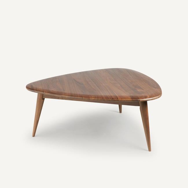 Table basse noyer massif, Théoleine, petit modèle Couleur noyer <span itemprop=