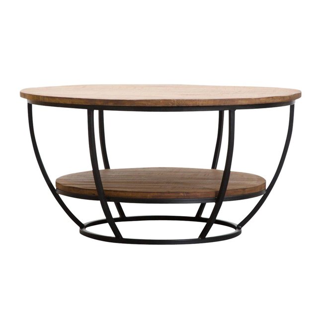 Table basse en bois de manguier RITA Couleur noir <span itemprop=