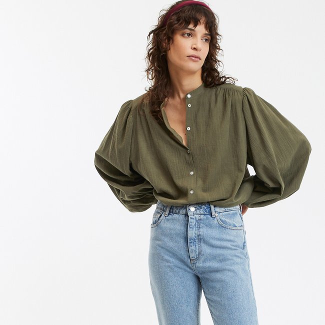 Chemise col mao, oversize, Signature Lise - LA REDOUTE COLLECTIONS