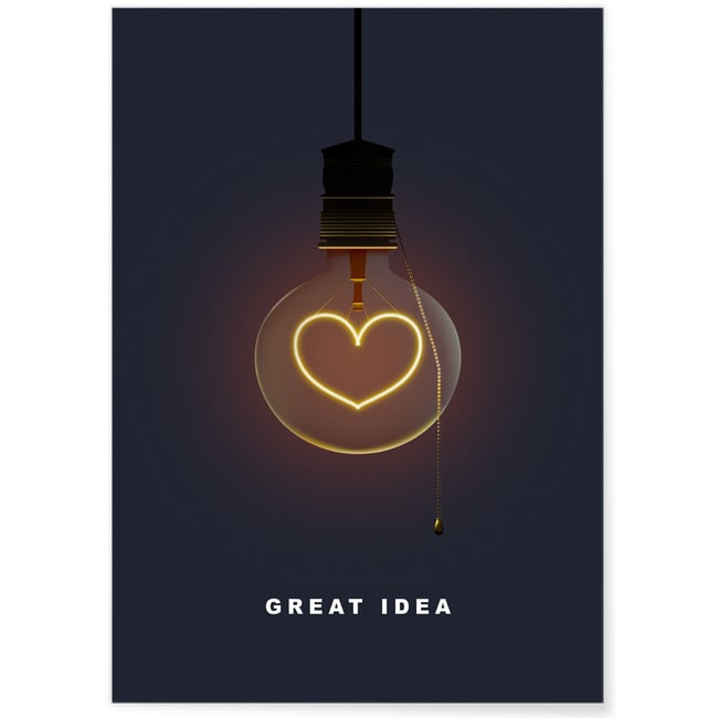 Poster Great Idea Couleur blanc <span itemprop=
