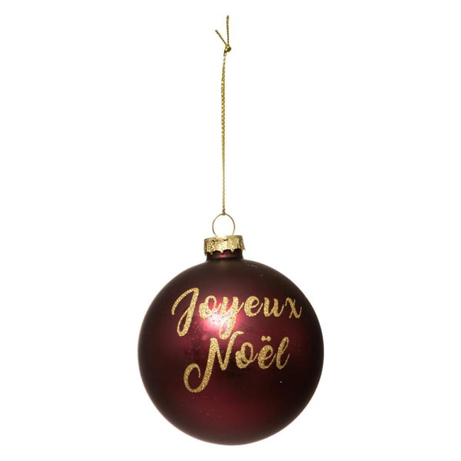 Boule de Noël Verre 80 mm Jaune Paillette 3 Assortiments - FEERIC LIGHTS & CHRISTMAS