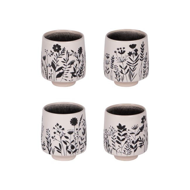 Coffret de 4 gobelets Ikebana 25 cl - IKEBANA Couleur blanc <span itemprop=