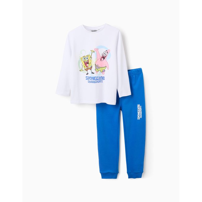 Pyjama en Coton Interlock Sponge the Bob blanc <span itemprop=