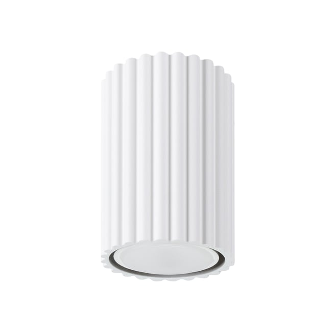 Plafonnier Aluminium Blanc GU10 1 Karbon 10 Couleur blanc <span itemprop=