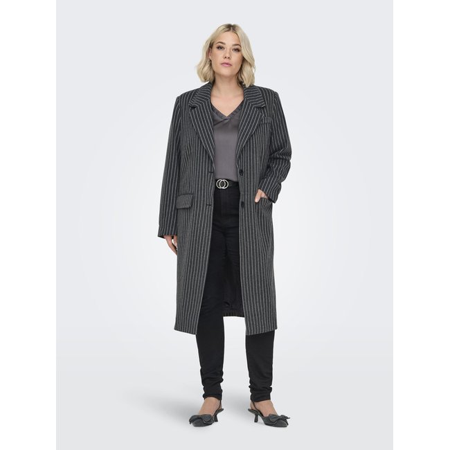 Manteau ONLY CARMAKOMA dark grey melange <span itemprop=