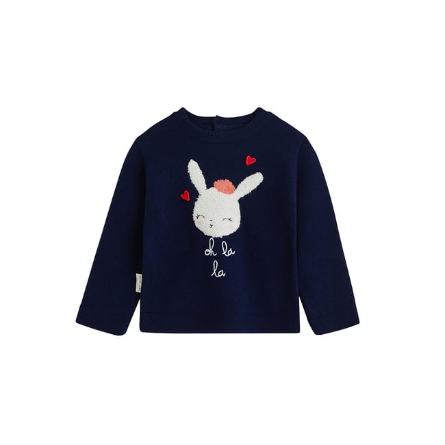Pull bébé en tricot Aimée bleu <span itemprop=
