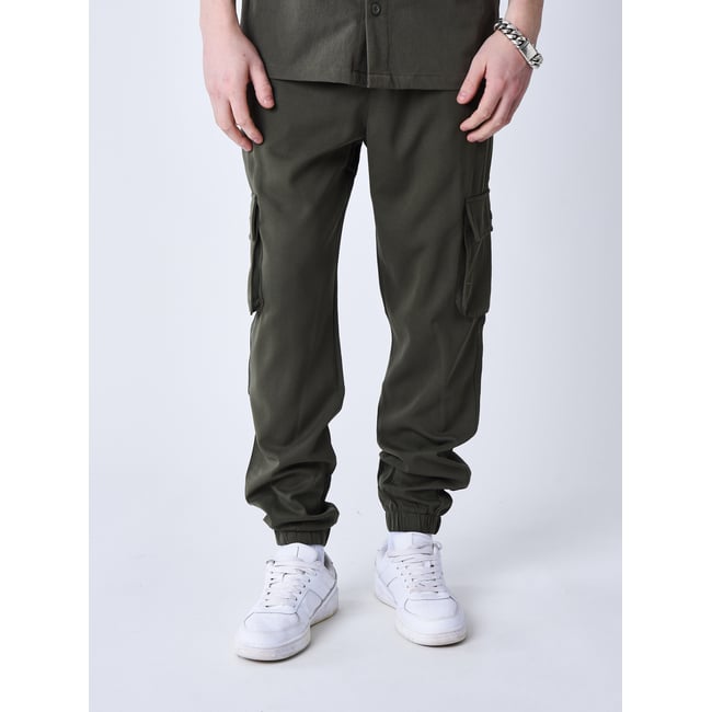 Pantalon Cargo olive <span itemprop=