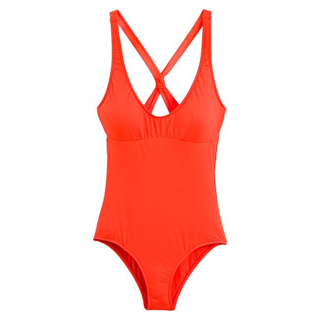 Maillot de bain 1 pièce nageur orange <span itemprop=
