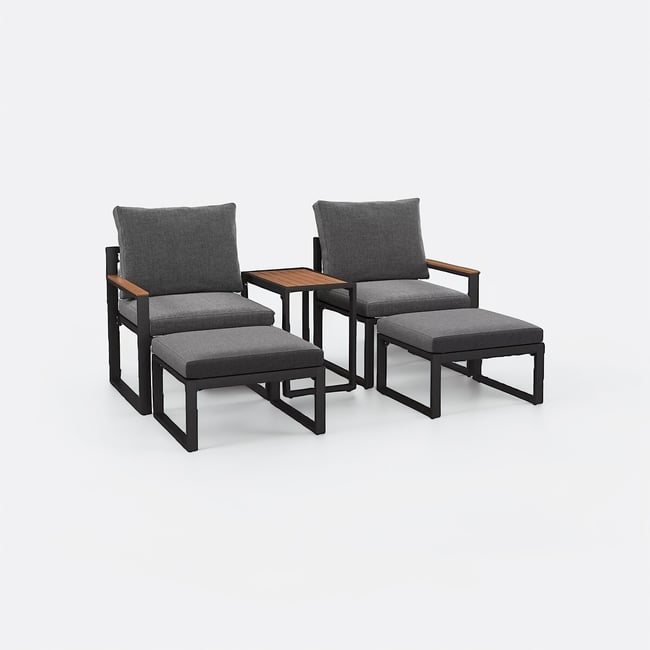 Комлпект садовой мебели для отдыха Multilounge Garden / Мультилаундж Гарден серый SO'HOME