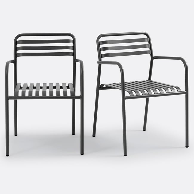 Confezione da 2 poltrone da giardino, alluminio, MANNI - LA REDOUTE INTERIEURS
