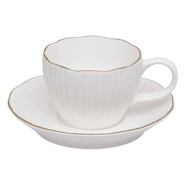 Tasse en porcelaine DAPHNE Couleur blanc <span itemprop=