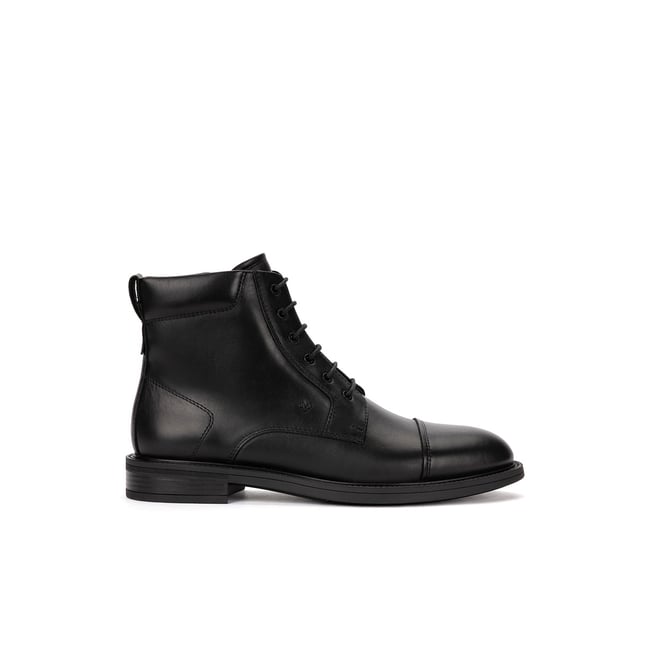 Bottines cuir Albany black <span itemprop=