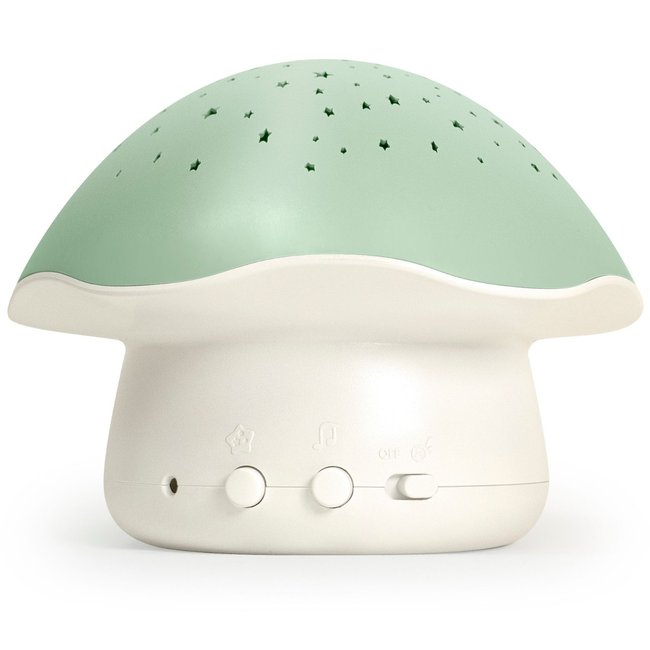 Projecteur d'étoiles Champignon blanc, vert d'eau <span itemprop=