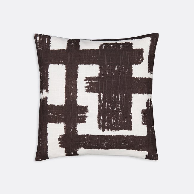 Penki Cotton Cushion Cover 50x50cm, white/brown, LA REDOUTE INTERIEURS