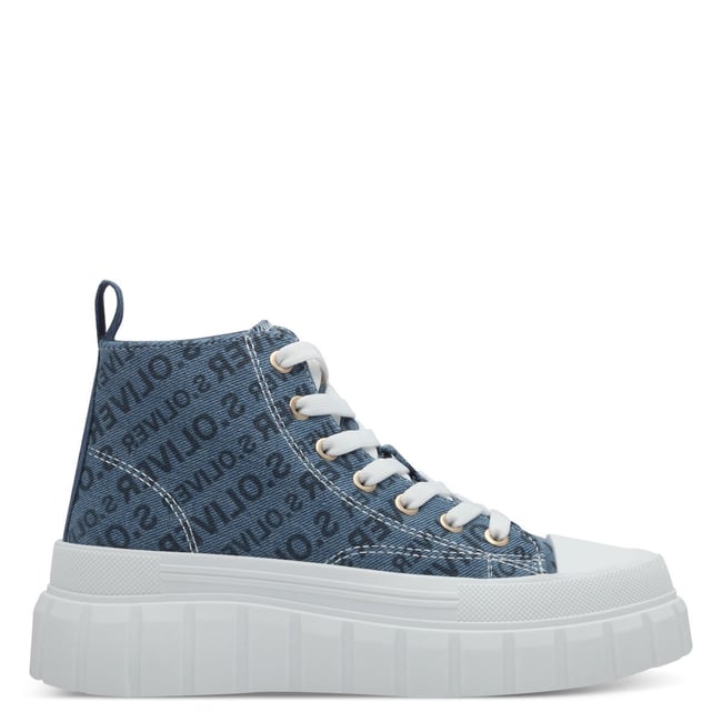 Basket femme peigne en jean. <span itemprop=