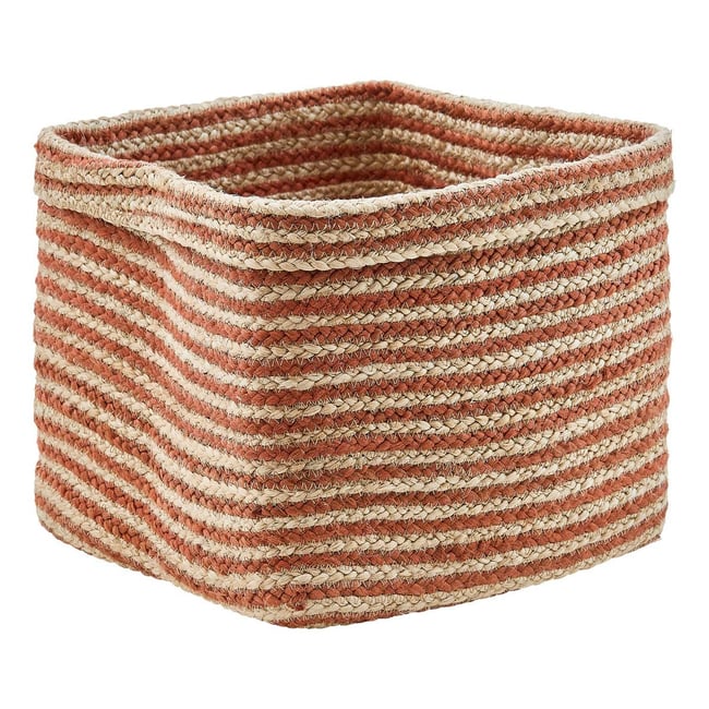 Panier pliant en jute tressée rayé TITO - ATMOSPHERA