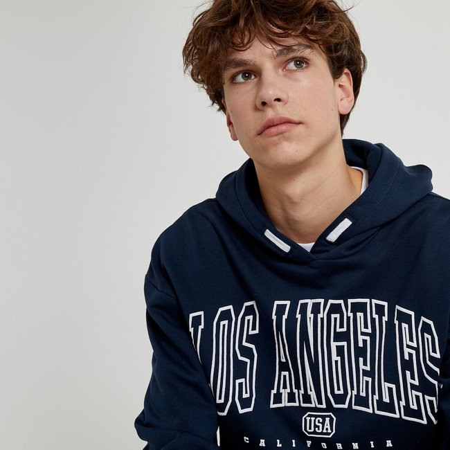 Kapuzensweatshirt, Oversized-Form marine <span itemprop=