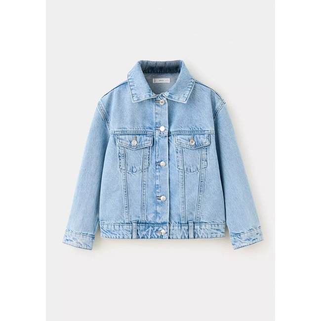 Blouson en jean essentiel bleu moyen <span itemprop=