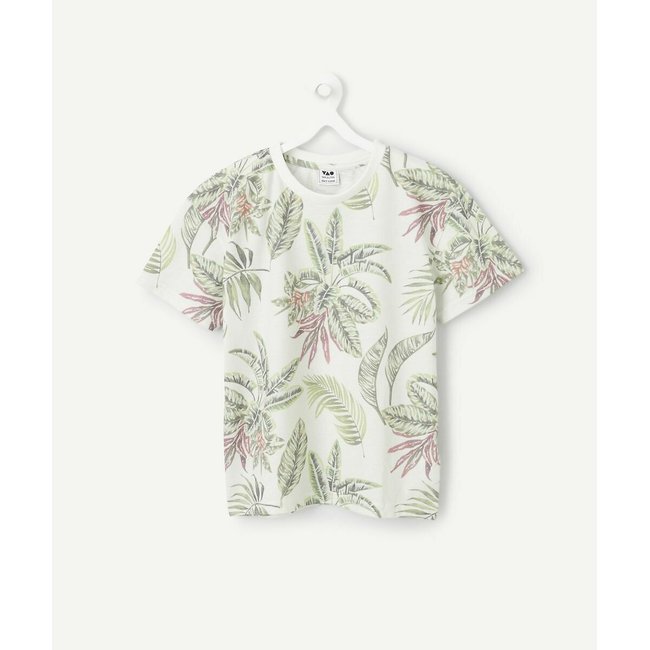 Short Sleeve Top with Floral Print 2/3-14 Years, white, TAPE A L'OEIL