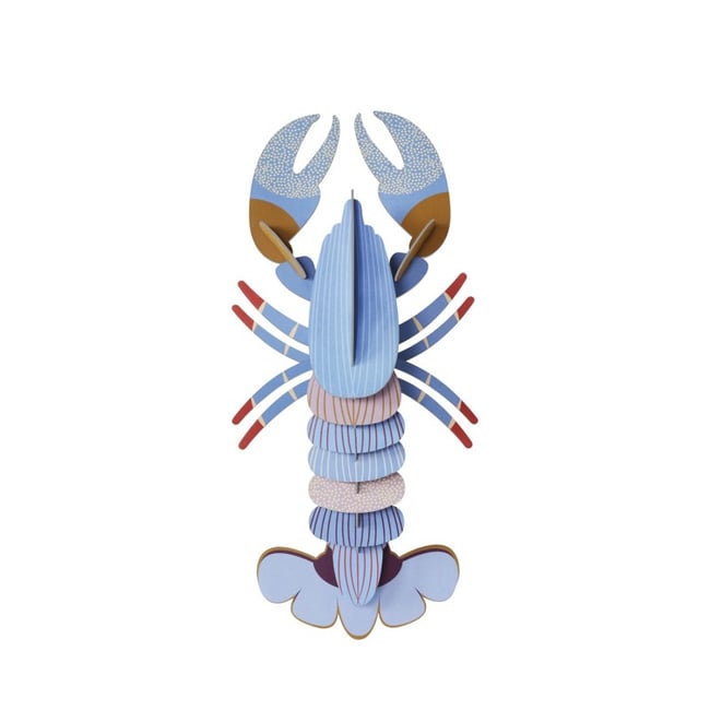 Homard carton décoratif  Lobster Couleur bleu <span itemprop=