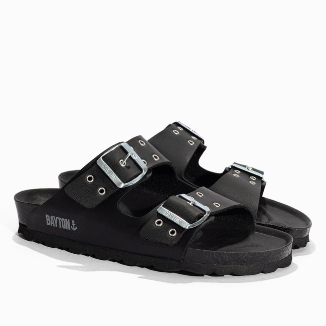 Sandales Vegan ANDY pour femme noir <span itemprop=