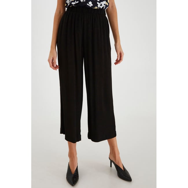 Pantalon coupe large, taille élastiquée - ICHI